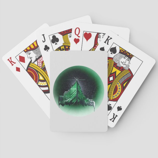 Green Mountain Mystical Poker Cards (Back)