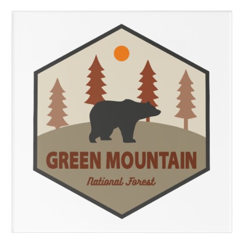 Green Mountain National Forest Bear Acrylic Print