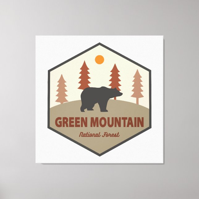 Green Mountain National Forest Bear Canvas Print (Front)