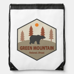 Green Mountain National Forest Bear Drawstring Bag