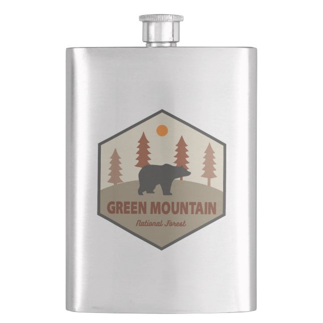Green Mountain National Forest Bear Flask (Front)