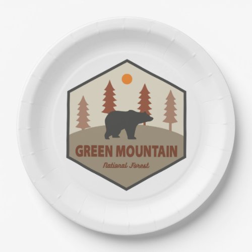 Green Mountain National Forest Bear Paper Plates