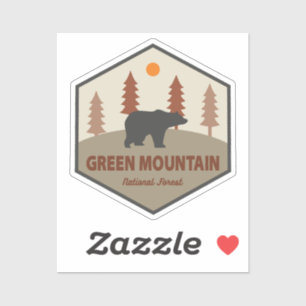 Green Mountain National Forest Bear Sticker