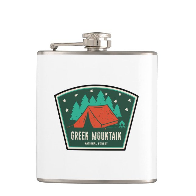 Green Mountain National Forest Camping Flask (Front)