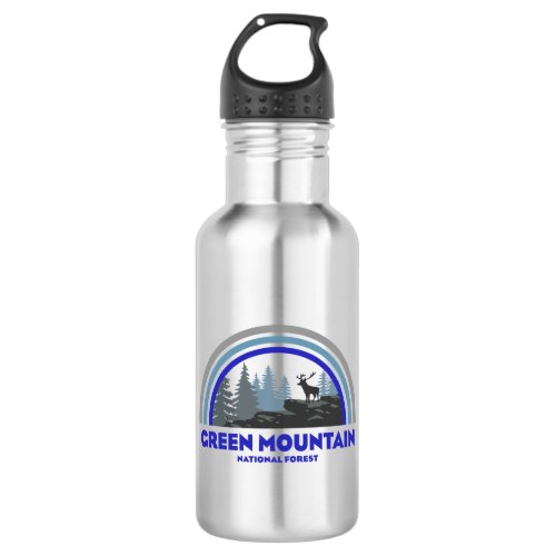 Green Mountain National Forest Rainbow Deer Stainless Steel Water Bottle
