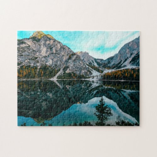 Green Mountain Photo Lake Spring Mountain 4k Wallp Jigsaw Puzzle