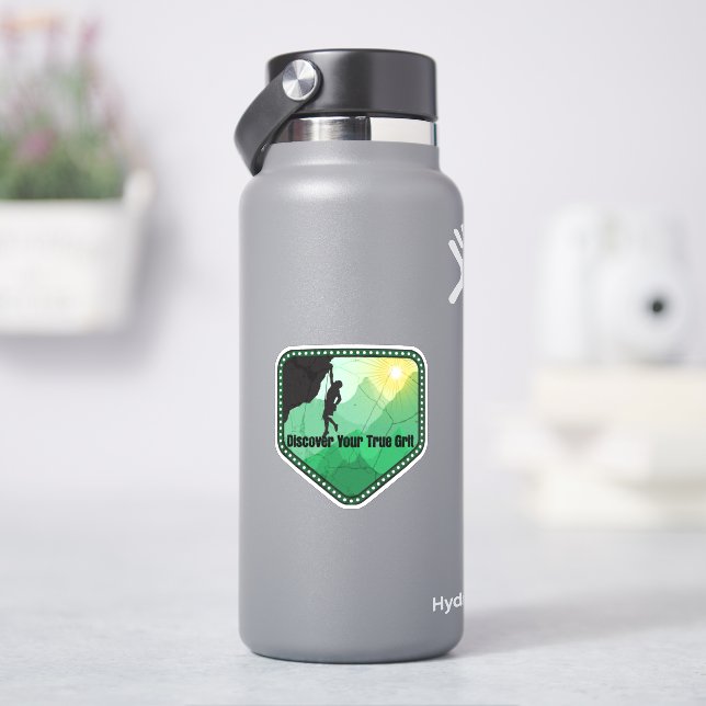 Green Mountain Rock Climbing Outdoor Adventure Sticker (HydroFlask)