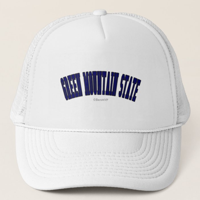 Green Mountain State in state flag color Hat
