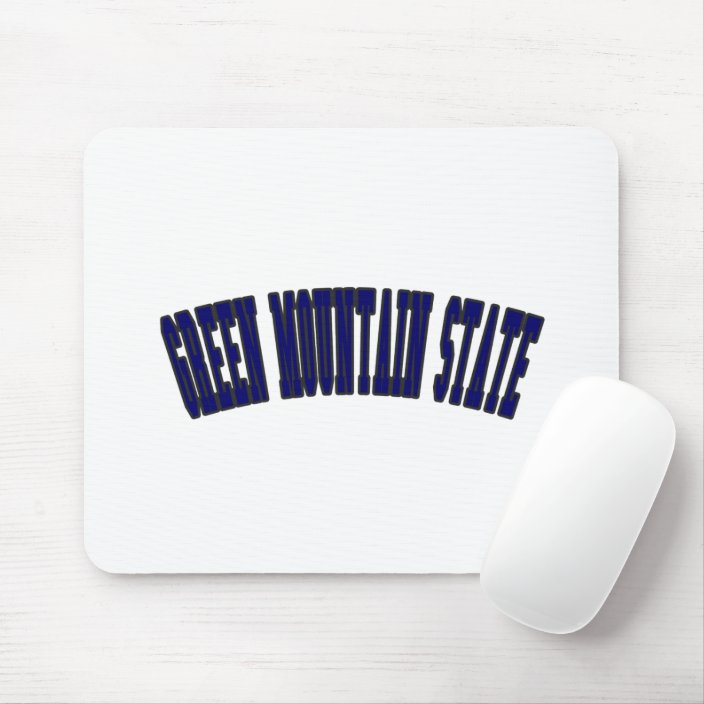 Green Mountain State in state flag color Mousepad