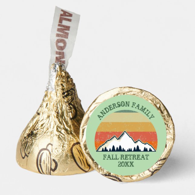 Green Mountain Sunset Custom Family Reunion Party Hershey®'s Kisses® (Front)