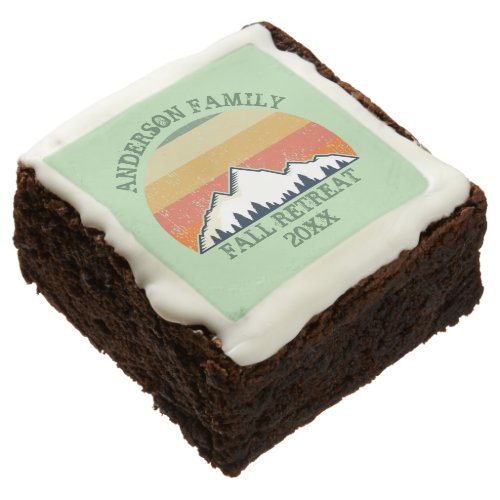 Green Mountain Sunset Forest Family Reunion Party Brownie