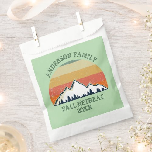 Green Mountain Sunset Forest Family Reunion Party Favor Bag