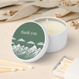 Green Mountain Wedding Mini Candle Favors