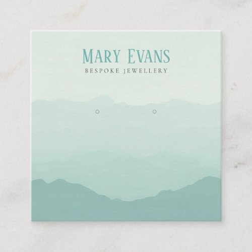 Green mountains earring square display card