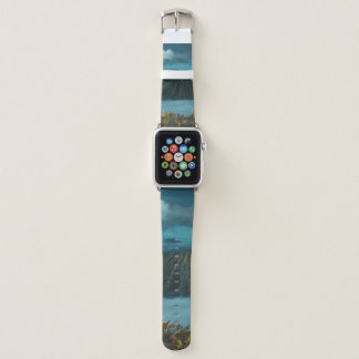 GREEN MOUNTAINS SURROUNDED BY WHITE CLOUDS APPLE WATCH BAND
