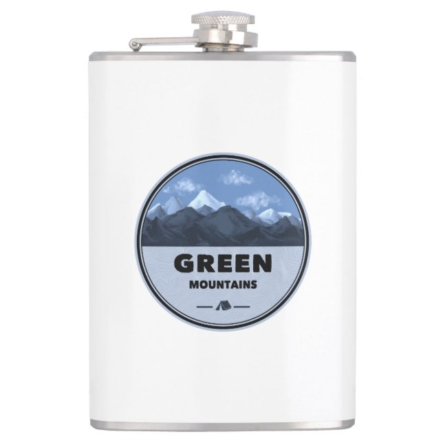 Green Mountains Vermont Camping Flask (Front)