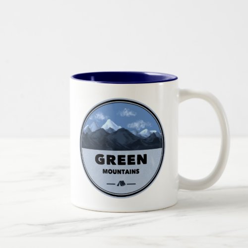 Green Mountains Vermont Camping Two_Tone Coffee Mug