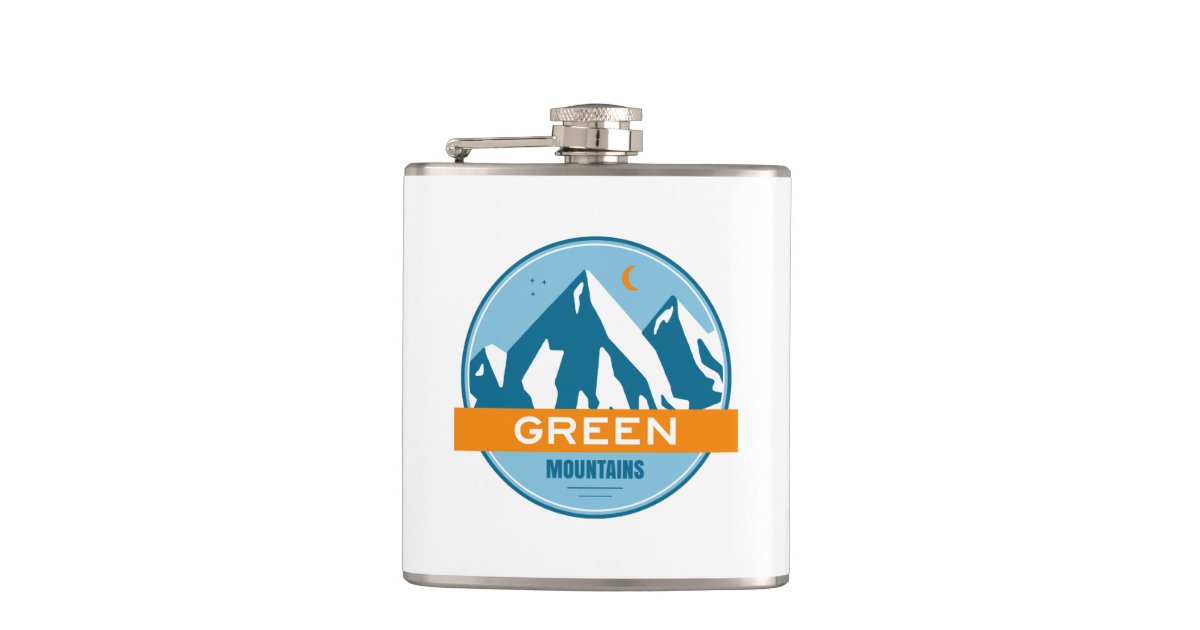 Green Mountains Vermont Flask Zazzle