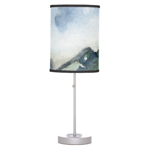 _ Green Mountainside Nature Landscape Blue Sky Table Lamp