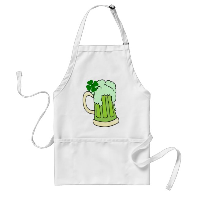 Green Mug Adult Apron (Front)
