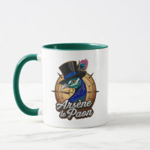 Green Mug "Arsène le Paon"