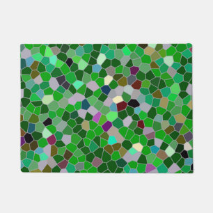 GREEN Multicolored Garden Pattern Doormat