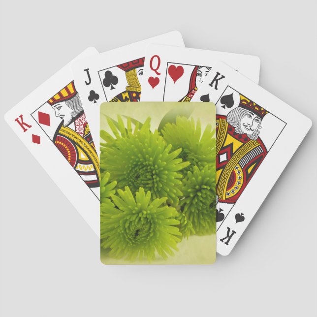 Green Mums Poker Cards (Back)