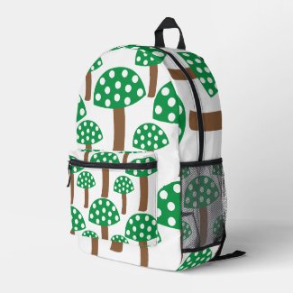 Green Mushrooms Pattern 
