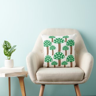 Green Mushrooms Pattern 