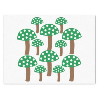 Green Mushrooms Pattern