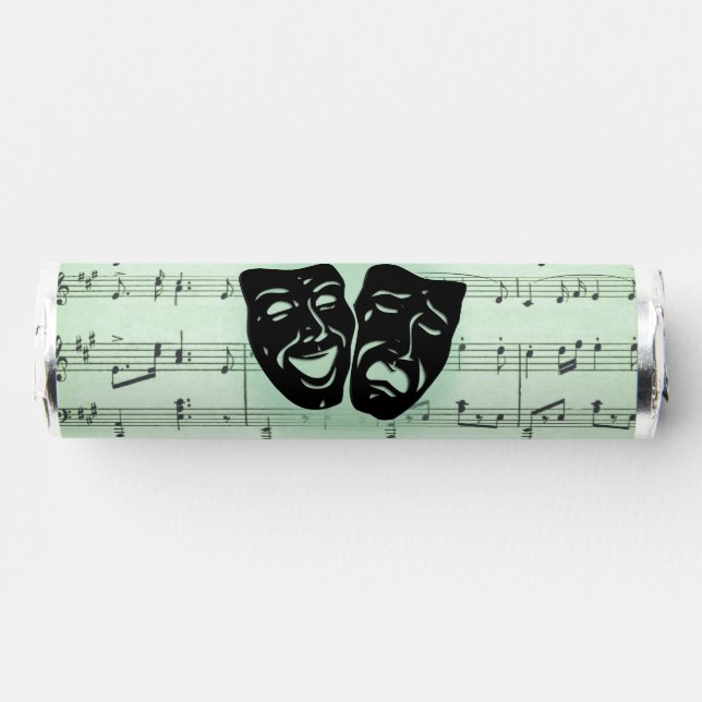 Green Music and Theater Greek Masks Breath Savers® Mints (Front)