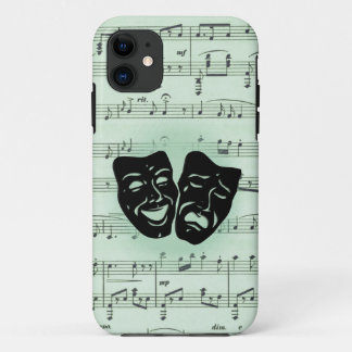 Green Music and Theater Greek Masks iPhone 11 Case