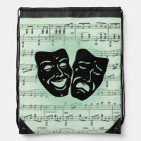 Green Music and Theater Greek Masks