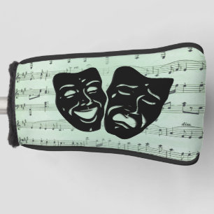 Green Music and Theater Greek Masks Golf Head Cover