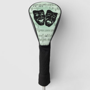 Green Music and Theater Greek Masks Golf Head Cover
