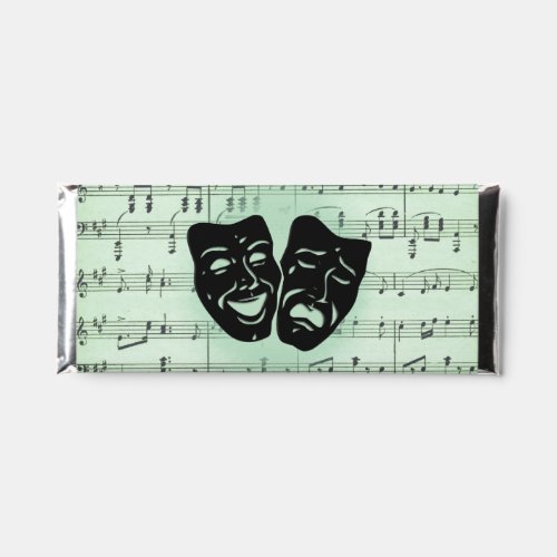 Green Music and Theater Greek Masks Hershey Bar Favors