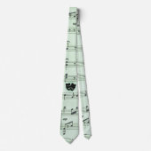 Green Music and Theater Greek Masks Neck Tie (Front)