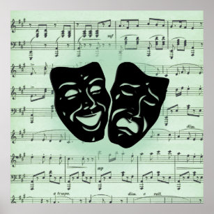 Theater Masks Poster for Sale by Ares286