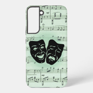 Green Music and Theater Greek Masks Samsung Galaxy S22+ Case