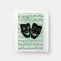 Green Music and Theater Greek Masks