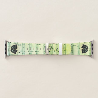 Green Music and Theater Masks Apple Watch Band