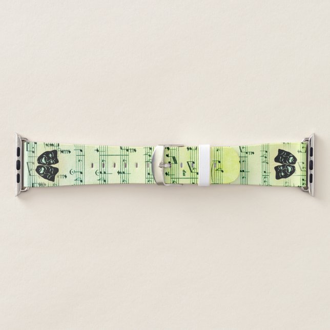 Green Music and Theater Masks Apple Watch Band (Band)