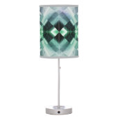 Green Music Bass Clef Fractal Table Lamp (Back)