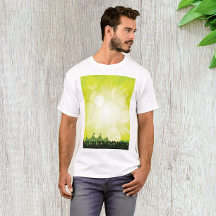 Green Music Festival Silhouette Concert Crowd T-Shirt