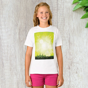 Green Music Festival Silhouette Concert Crowd T-Shirt