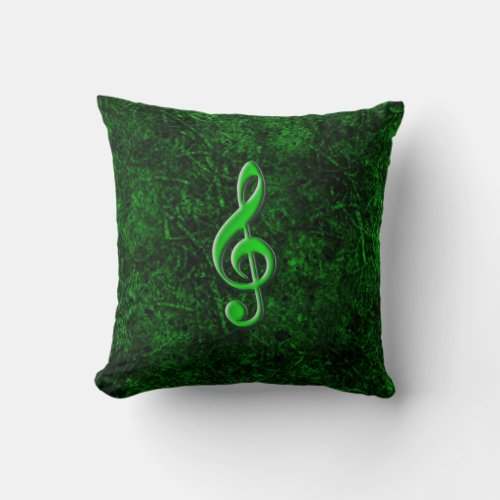 Green Music Note Symbol Dorsal Pillow