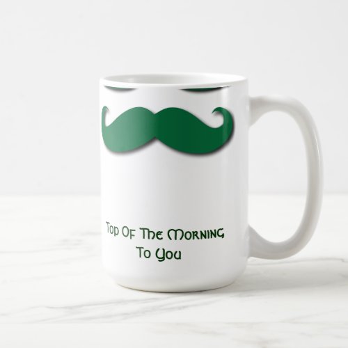 Green Mustache Coffee Mug