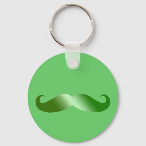 Green Mustache Irish Mustache Keychain