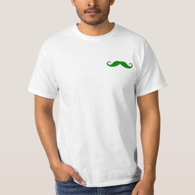 Green Mustache T-Shirt (Front)