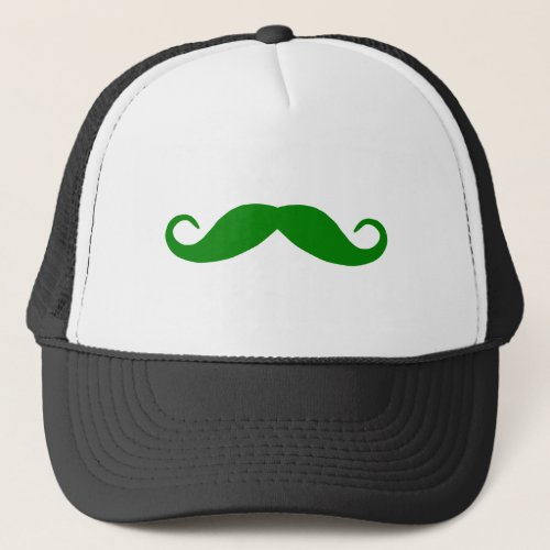 Green Mustache Trucker Hat
